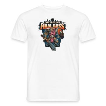 I’m the FinalBoss – Personnage puissant - T-shirt homme - blanc - Devant - AI Model Male 178 dark (178cm)