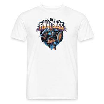 I’m the FinalBoss – Personnage puissant - T-shirt homme - blanc - Devant - AI Model Male 178 dark (178cm)