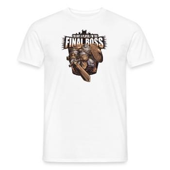 I’m the FinalBoss – Personnage puissant - T-shirt homme - blanc - Devant - AI Model Male 178 dark (178cm)