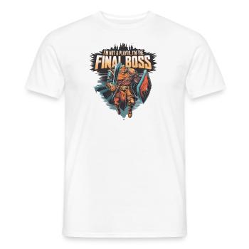I’m the FinalBoss – Personnage puissant - T-shirt homme - blanc - Devant - AI Model Male 178 dark (178cm)