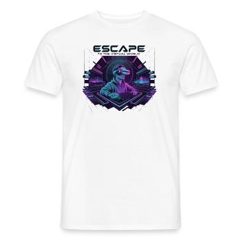 Escape to the Virtual World – Future VR-Design - Männer T-Shirt - Weiß - Vorne - AI Model Male 178 dark (178cm)