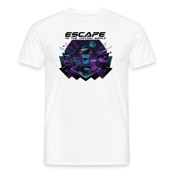 Escape to the Virtual World – Future VR-Design - Männer T-Shirt - Weiß - Vorne - AI Model Male 178 dark (178cm)
