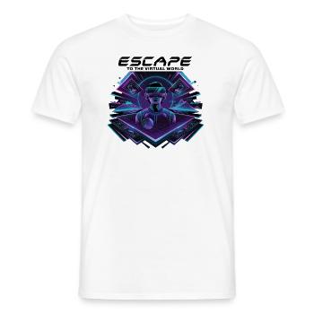 Escape to the Virtual World – Future VR-Design - Männer T-Shirt - Weiß - Vorne - AI Model Male 178 dark (178cm)