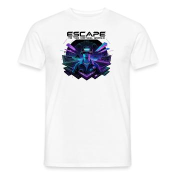 Escape to the Virtual World – Future VR-Design - Männer T-Shirt - Weiß - Vorne - AI Model Male 178 dark (178cm)