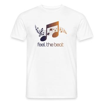 Feel the Beat – Abstract clef - Men's T-Shirt - white - Front - AI Model Male 178 dark (178cm)