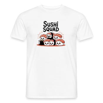 Sushi Squad – Kawaii Nigiri Team - Men's T-Shirt - white - Front - AI Model Male 178 dark (178cm)