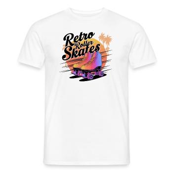 Retro Roller Skates – 80s Vibes - Männer T-Shirt - Weiß - Vorne - AI Model Male 178 dark (178cm)