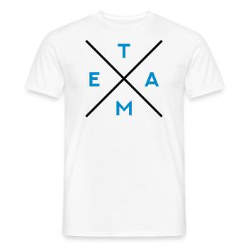 TEAM - Männer T-Shirt - Weiß - Vorne - AI Model Male 178 dark (178cm)