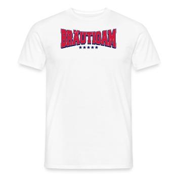 Bräutigam - Junggesellenabschied - JGA - Bachelor - Männer T-Shirt - Weiß - Vorne - AI Model Male 178 dark (178cm)