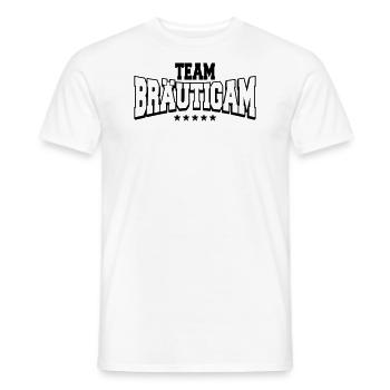 Team groom - bachelor party - JGA marriage - Men's T-Shirt - white - Front - AI Model Male 178 dark (178cm)