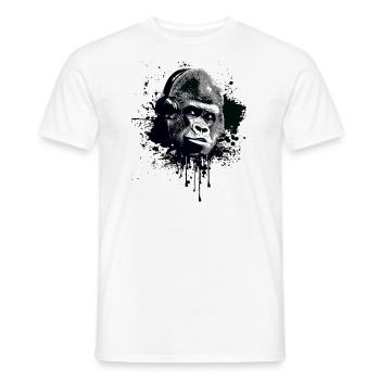 gorilla - Men's T-Shirt - white - Front - AI Model Male 178 dark (178cm)