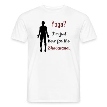 Yogi Yoga Yogalehrer Shavasana Asana Meditation - Männer T-Shirt - Weiß - Vorne - AI Model Male 178 dark (178cm)