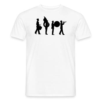 Spielmannszug Kapelle Schützenfest Ausmarsch - Männer T-Shirt - Weiß - Vorne - AI Model Male 178 dark (178cm)