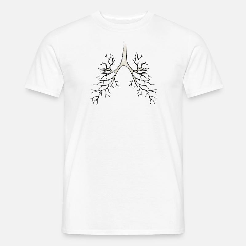 Bronchien Anatomie - Männer T-Shirt - Weiß