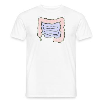 Intestinal organ - Men's T-Shirt - white - Front - AI Model Male 178 dark (178cm)