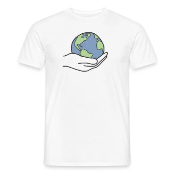 Monde Monde Protection du climat - T-shirt homme - blanc - Devant - AI Model Male 178 dark (178cm)