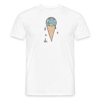 Glace Protection du climat Terre - T-shirt homme - blanc - Devant - AI Model Male 178 dark (178cm)