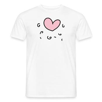rosa Herz - Männer T-Shirt - Weiß - Vorne - AI Model Male 178 dark (178cm)
