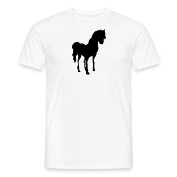 riding horse - Men's T-Shirt - white - Front - AI Model Male 178 dark (178cm)