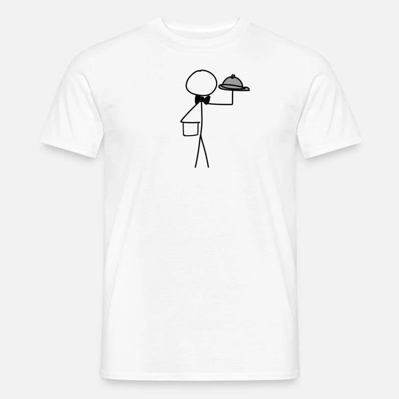 kellner servieren - Männer T-Shirt - Weiß