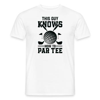Dieser Typ Weiß, Wie Man T -Shirt - Golf - Männer T-Shirt - Weiß - Vorne - AI Model Male 178 dark (178cm)