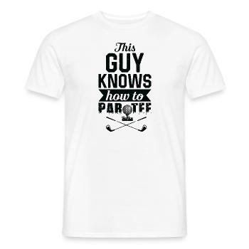 Dieser Typ Weiß, Wie Man T -Shirt - Golf - Männer T-Shirt - Weiß - Vorne - AI Model Male 178 dark (178cm)