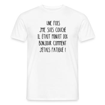 minuit dix - T-shirt homme - blanc - Devant - AI Model Male 178 dark (178cm)