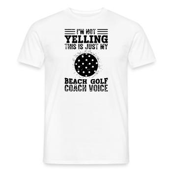 I Don’t Scream - Entraîneur de golf de plage - T-shirt homme - blanc - Devant - AI Model Male 178 dark (178cm)