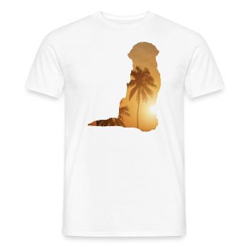Summer Beach - Golden Retriever - Men's T-Shirt - white - Front - AI Model Male 178 dark (178cm)