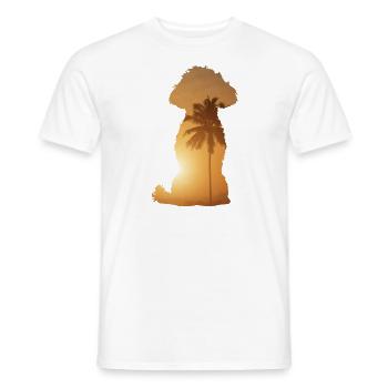 Sommerstrand - Pudel - Männer T-Shirt - Weiß - Vorne - AI Model Male 178 dark (178cm)