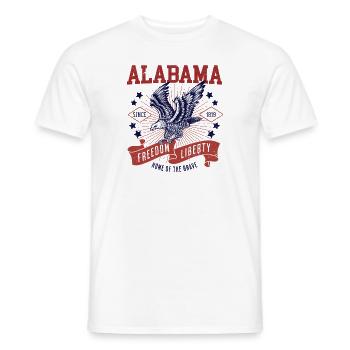 Retro USA Adler Freiheit 1819 Vintage Alabama - Männer T-Shirt - Weiß - Vorne - AI Model Male 178 dark (178cm)