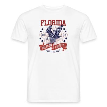 Retro USA Adler Freiheit 1845 Vintage Florida - Männer T-Shirt - Weiß - Vorne - AI Model Male 178 dark (178cm)