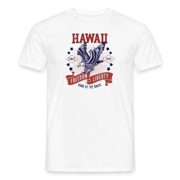Retro USA Adler Freiheit 1959 Vintage Hawaii - Männer T-Shirt - Weiß - Vorne - AI Model Male 178 dark (178cm)