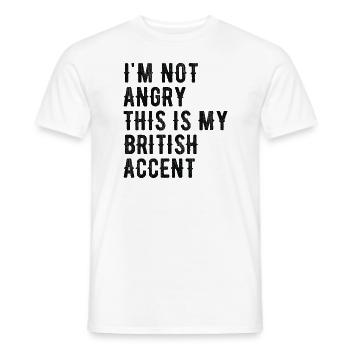 Ich Bin Nicht Böse, Mein Britischer Akzent - Männer T-Shirt - Weiß - Vorne - AI Model Male 178 dark (178cm)