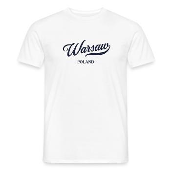 Retro Poland Stadt - Vintage Warsaw - Männer T-Shirt - Weiß - Vorne - AI Model Male 178 dark (178cm)