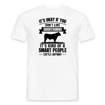 Personnes intelligentes - Cow Shorthorns - T-shirt homme - blanc - Devant - AI Model Male 178 dark (178cm)