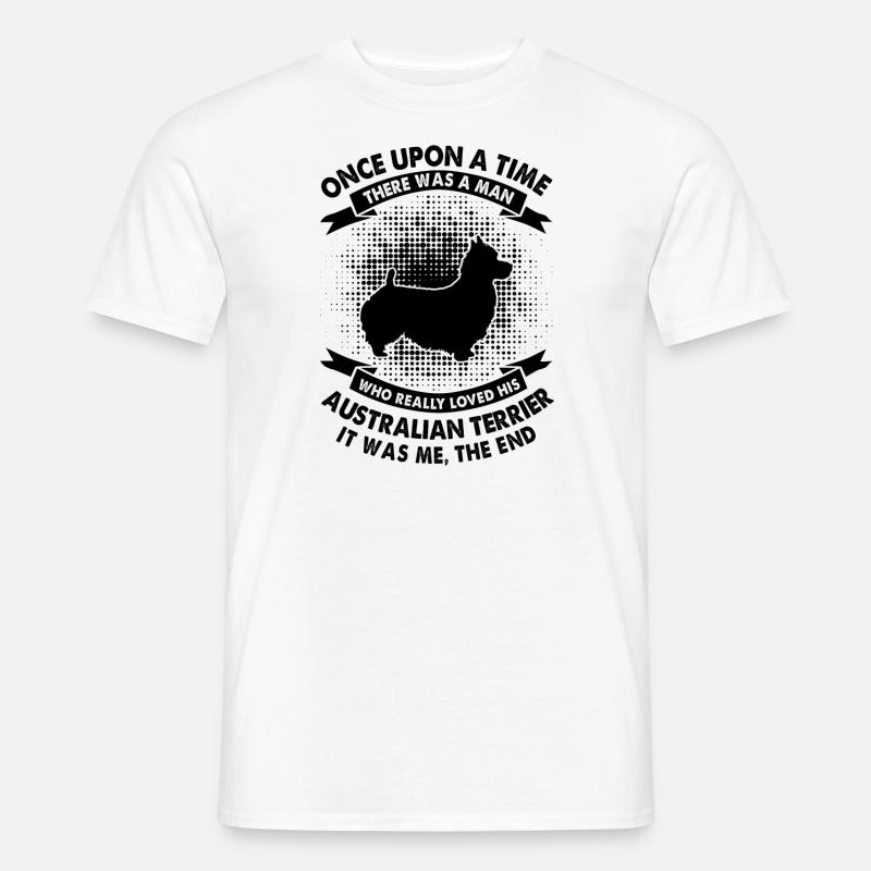 Es War Einmal - Australischer Terrier - Männer T-Shirt - Weiß
