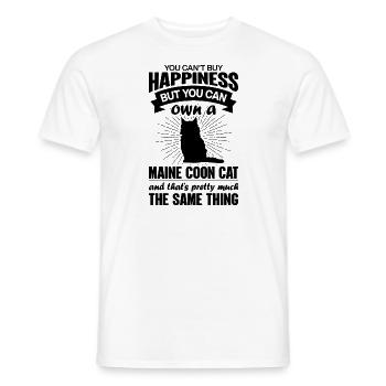 Can Buy A Maine Coon Cat - Men's T-Shirt - white - Front - AI Model Male 178 dark (178cm)