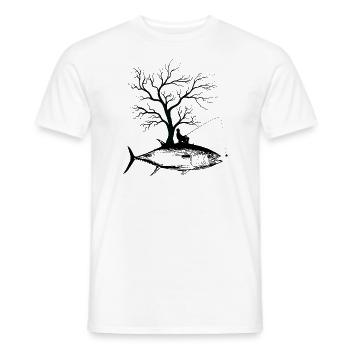 Graphic Tree - Fish Tuna - Men's T-Shirt - white - Front - AI Model Male 178 dark (178cm)