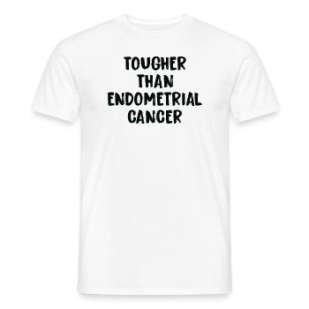 Harder than endometrial cancer - Men's T-Shirt - white - Front - AI Model Male 178 dark (178cm)