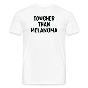 Harder Than Melanoma Cancer - Men's T-Shirt - white - Front - AI Model Male 178 dark (178cm)