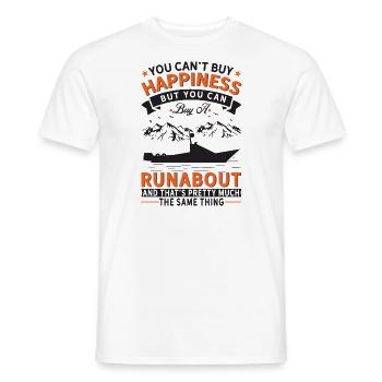 Je ne peux pas acheter de chance, mais Runabout - T-shirt homme - blanc - Devant - AI Model Male 178 dark (178cm)