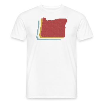 USA State - Vintage Map Oregon - Men's T-Shirt - white - Front - AI Model Male 178 dark (178cm)