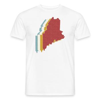 USA State - Vintage Map Maine - Männer T-Shirt - Weiß - Vorne - AI Model Male 178 dark (178cm)