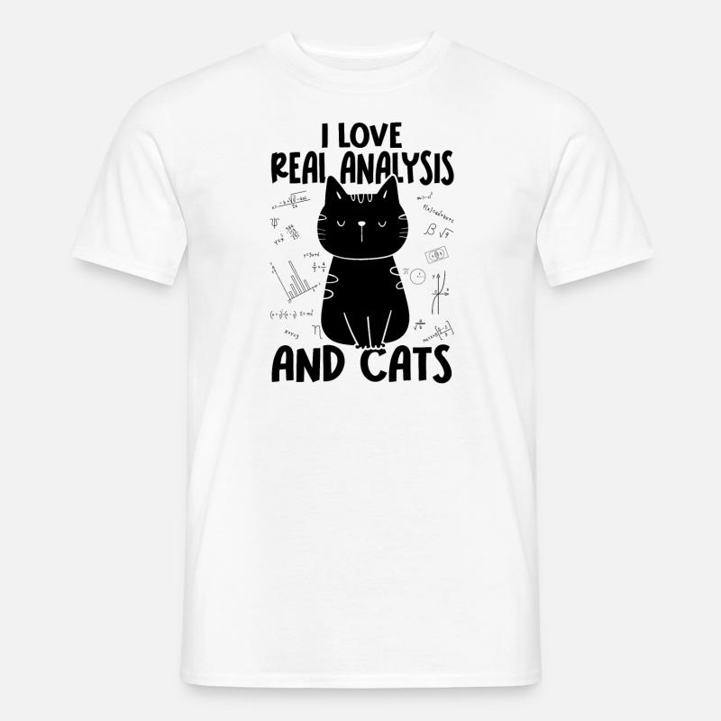Ich Liebe Katzen - Echte Analyse - Männer T-Shirt - Weiß