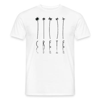 Palm holiday - Island Greece Crete - Men's T-Shirt - white - Front - AI Model Male 178 dark (178cm)