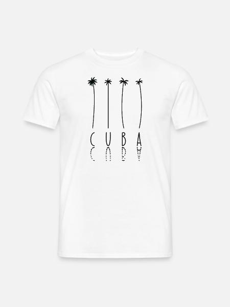Palmenurlaub - Insel Kuba - Männer T-Shirt - Weiß