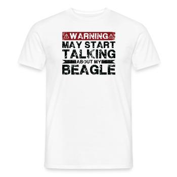En parlant de beagles - T-shirt homme - blanc - Devant - AI Model Male 178 dark (178cm)