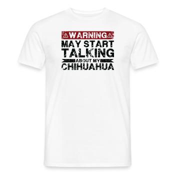 En parlant de Chihuahua - T-shirt homme - blanc - Devant - AI Model Male 178 dark (178cm)