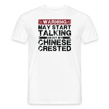 Speaking of Chinese Crested Dog - Men's T-Shirt - white - Front - AI Model Male 178 dark (178cm)